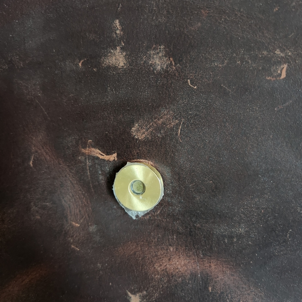 Leather Backpack Tote in Distressed Brown - Picture 11 of 16